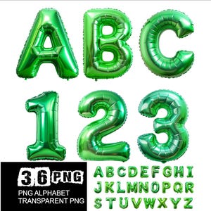 Party Balloon Alphabet Png Design Green Color Png Font Balloon Party Letters Baby Alphabet Png
