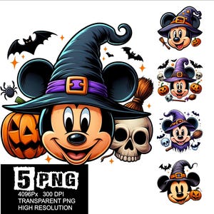 Mickey Head Halloween 5 PNG Mickey Clipart High Resolution Png Design Mouse Halloween Head Png
