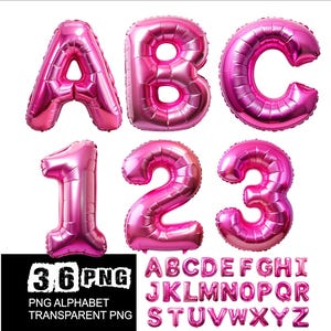 Party Balloon Alphabet Png Design Pink Color Png Font Balloon Party Letters Baby Alphabet Png