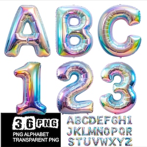 Party Balloon Alphabet Png Design Hologram Color Png Font Balloon Party Letters Baby Alphabet Png