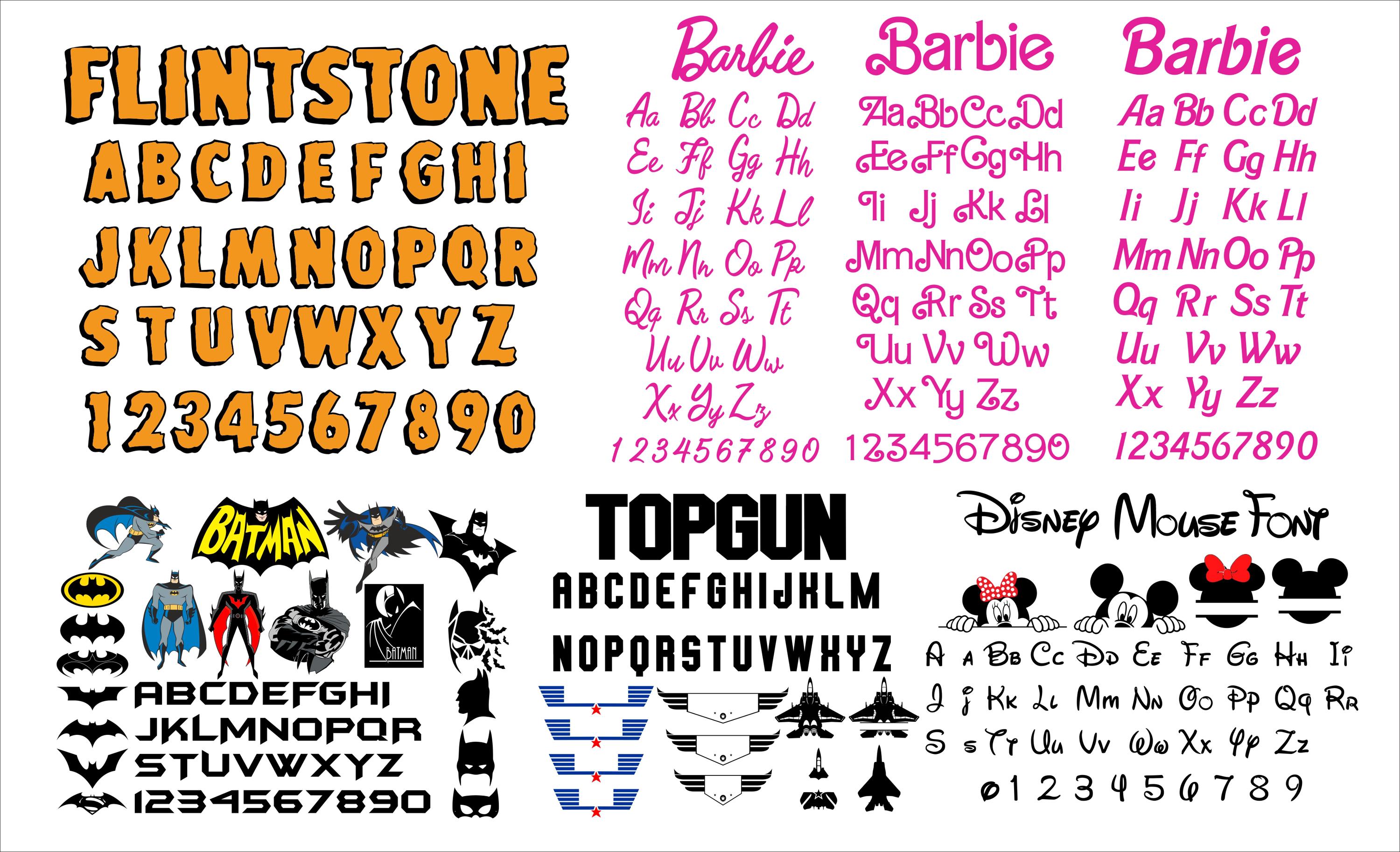 The Ultimate 25 Fonts Cartoon Font Bundle for Cricut SVG Canva Font ...