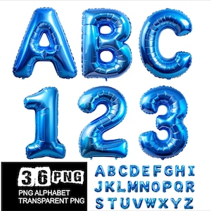 Party Balloon Alphabet Png Design Blue Color Png Font Balloon Party Letters Baby Alphabet Png
