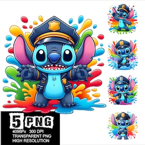 Stitch Police Design 5 PNG Stitch Clipart High Resolution Png Design Police Stitch Png