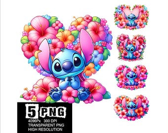 Stich Blumen Herz Design 5 PNG Stich Clipart Hochauflösende Png Design Liebt Stich Png