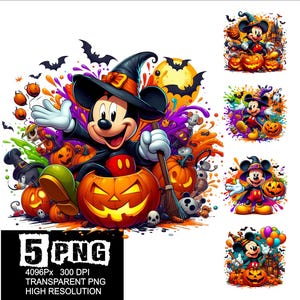 Mickey Halloween Design 5 PNG Halloween Mouse High Resolution Png Design Mickey Png Punpkin Funny Halloween
