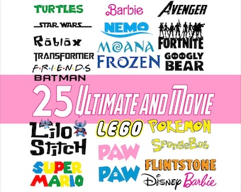 The Ultimate Fonts Cartoon Font Bundle for Cricut SVG Canva Font Movie ...