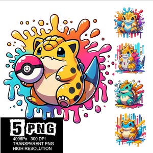 Poke Sandshrew Design 5 PNG Poke Sandshrew Png Splash and Watercolor High Resolution Png Design