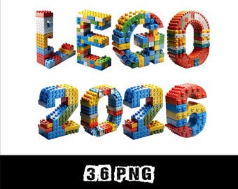 3D Brick LEG Alphabet Png Design Party Letters Alphabet Png