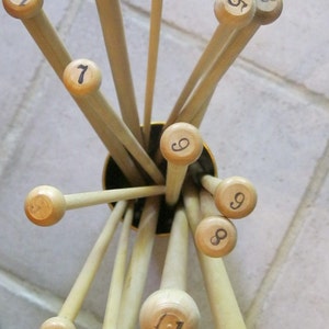 Big Knitting Needles, US Size 50, Big Circular Wooden Knitting Needles 