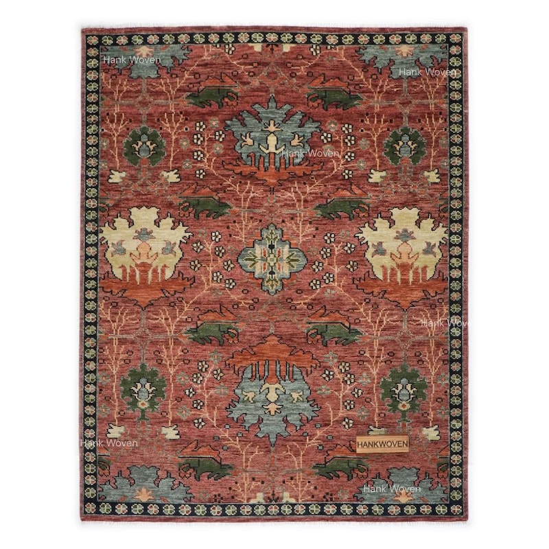 8x10 Persian Rug Rust - Etsy