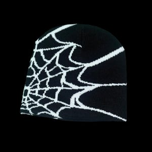 Gorro gótico con diseño de telaraña, gorra de calavera, rave, vamp life