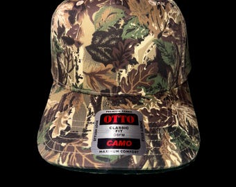 Camo Hat snapback Classic fit 5 panel Otto  Real tree Streetwear  Moss OSFA