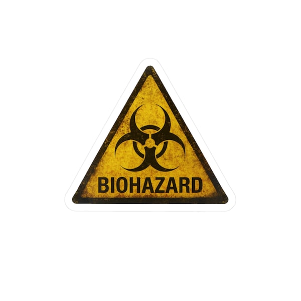 Biohazard Triangle Warning Sticker Zombie Chemical Toxic Hospital Safety
