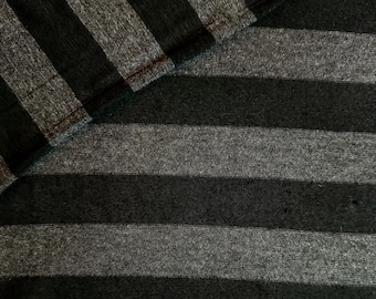 Black & Grey Stripe Printed Fabric by the Yard, cotton, jersey, rayon, crafts