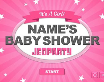 Virtual Baby Shower Jeopardy Game: PowerPoint Template (Digital Download)
