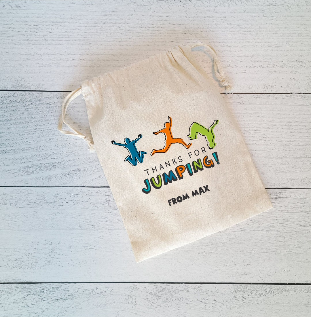Jump Party Favor Bags, Trampoline Park Party, Jumping Party, Trampoline