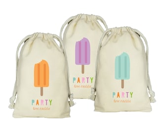 POPSICLE Party - Personalized Favor Bags - Set of 10 - Birthday - summer pops - summer party - icecream - party favor bags