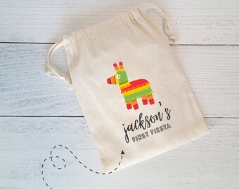 Pinata Fiesta Party Favor Bags, Personalized Pinata Favor Bag Set, Fiesta Favors, Pinata Candy Bags, Cinco De Mayo Party Bags, Fiesta Theme