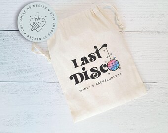 Last Disco Theme Bachelorette Party Favor Bags, Disco Personalized Favor Bags, Disco Party, Disco Ball, 70's Party Favors, Hangover Kit Bags