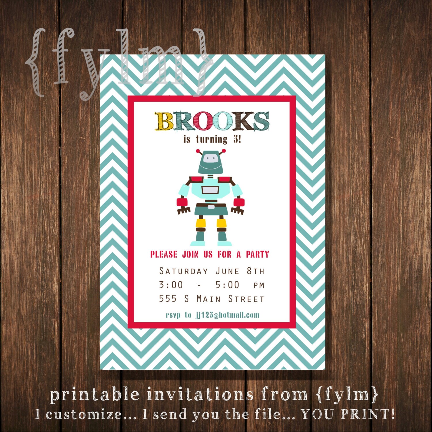 RETRO ROBOT Personalized Favor Bags Set of 10 BIRTHDAY Etsy