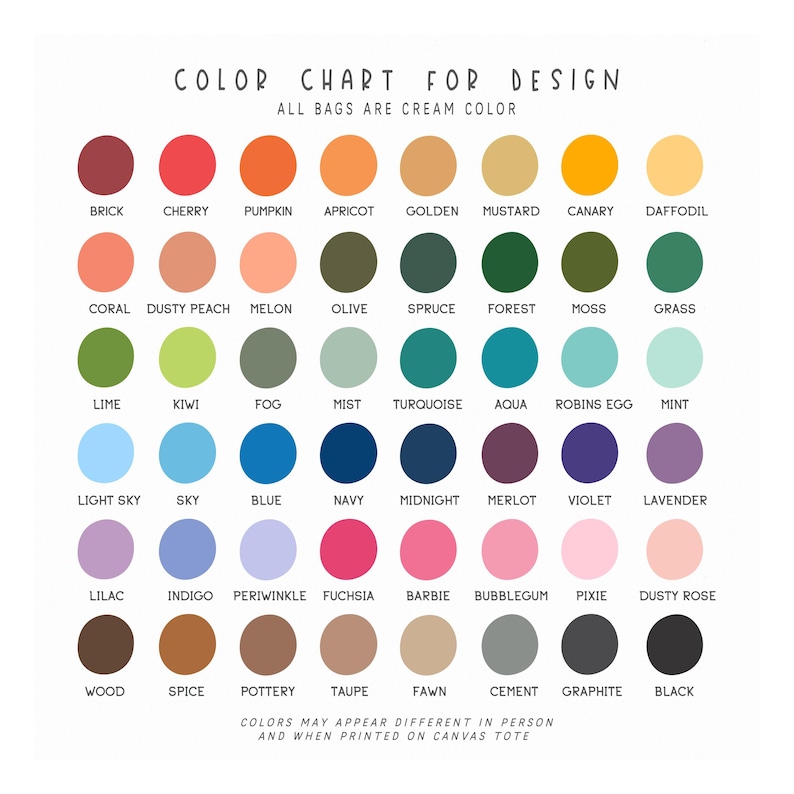the color chart for the color wheel