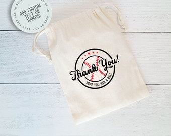 Baseball Party Favor Bags, Set of 10 Personalized Baseball bags, Custom baseball favors, Sports Party, Team Party Bags, Custom Baseball Gift