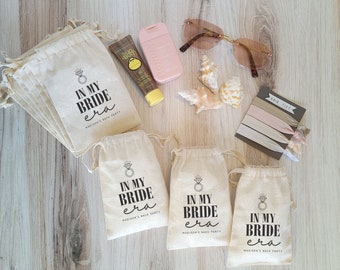 In My Bride Era Custom Favor Bags, Bachelorette Favor Bags, Set of 10 Favor Bags, Bride Era Survival Kit, Survival Kit Bag, Bach Party Favor