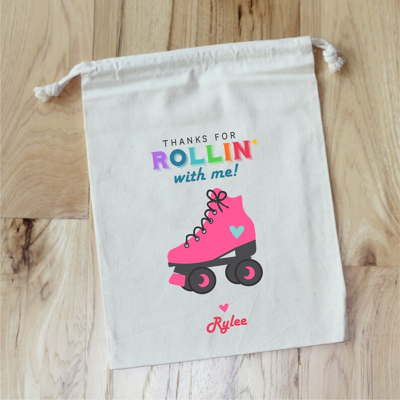 ROLLER SKATE Favor Bags Thanks for Rollin' With Me Favor Etsy