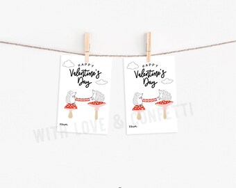Cute Valentines Day Printble Cards, Hedgehog Valentine, Hedgehug Valentine Cards, Instant Download Valentine Cards, Classroom Valentine Card