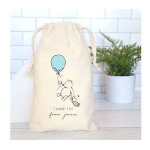 Pooh and Piglet Party Favor Bags, Personalized Baby Shower Favor Bags, Classic Pooh Party Bags, Winnie The Pooh Favor Bags, Birthday Party