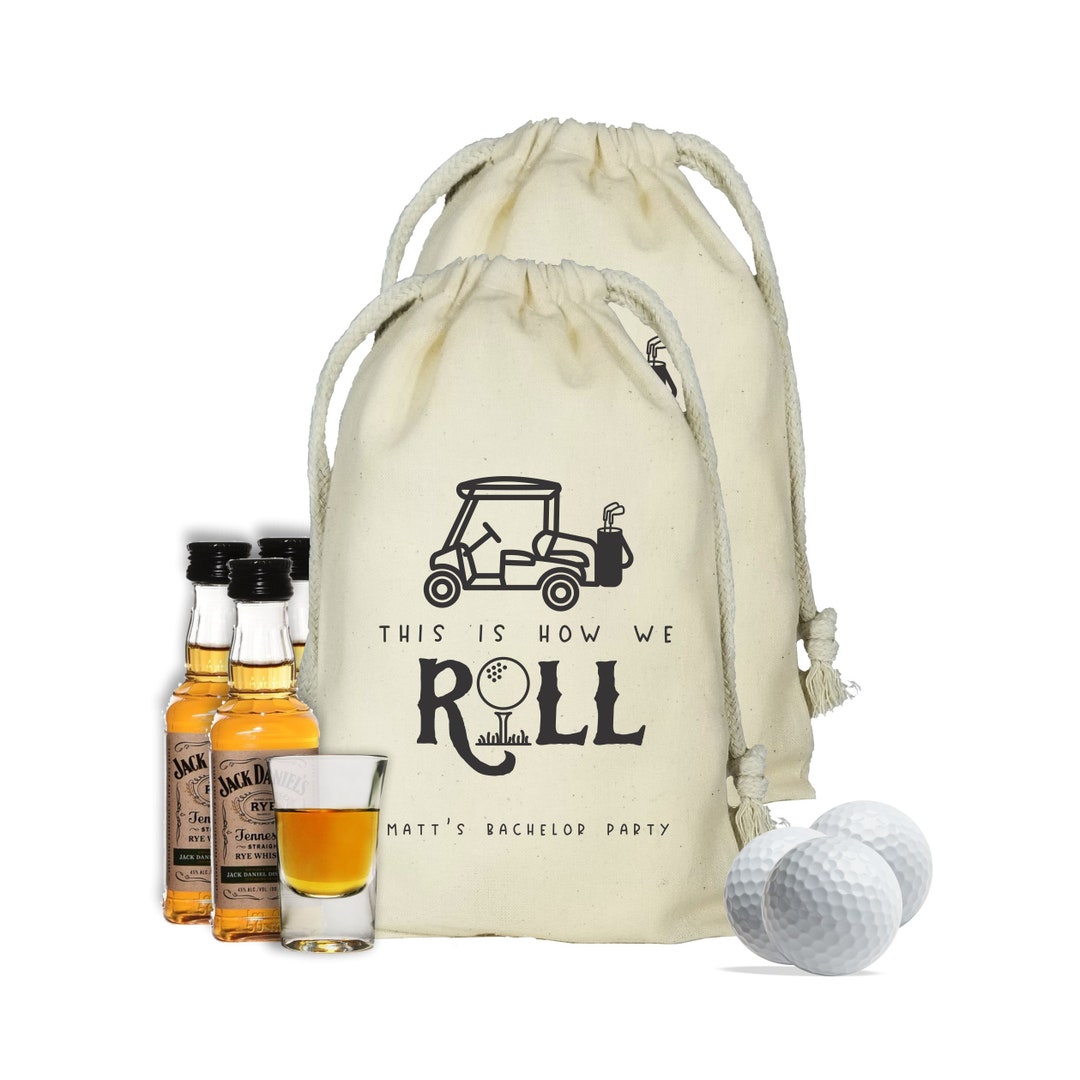 Bachelor Party Golf Trip, Set of 10 Personalized Favor Bags, Bachelor
