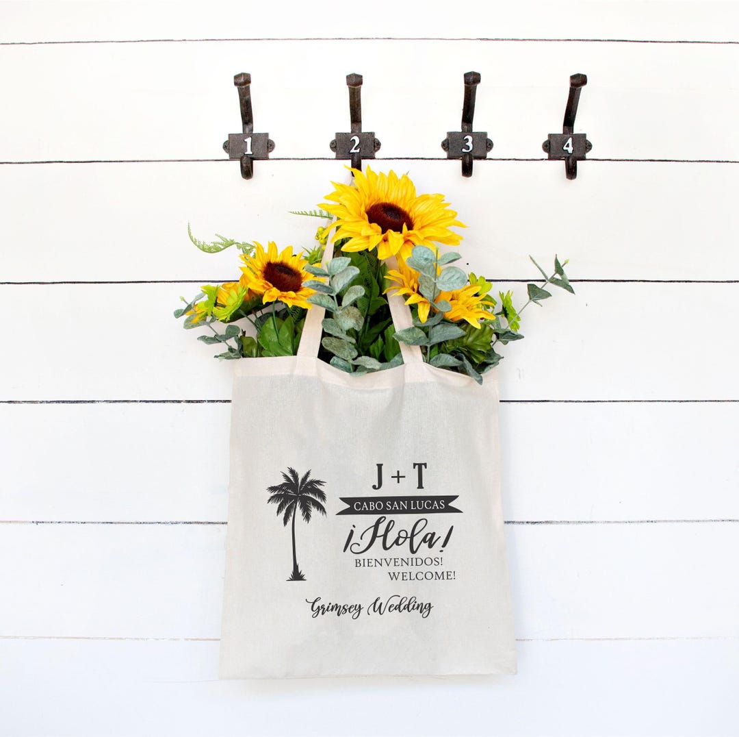 Modern Tote Destination Wedding Bag, Mexico Wedding Tote, Custom Tote ...