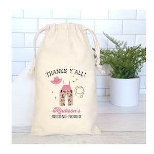 Little Cowgirl Rodeo Favor Bags, Custom Rodeo Kids Party Bags, Personalized First Rodeo Kids Party Bags, Personalized Rodeo Western Party