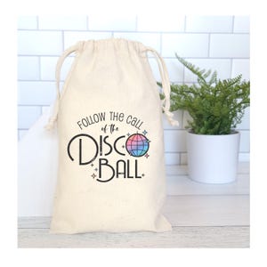 Disco Ball Favor Bags, Personalized Disco Bags, Follow The Call Disco Ball, Hangover Kit, Bachelorette Disco Party, Disco Birthday Party