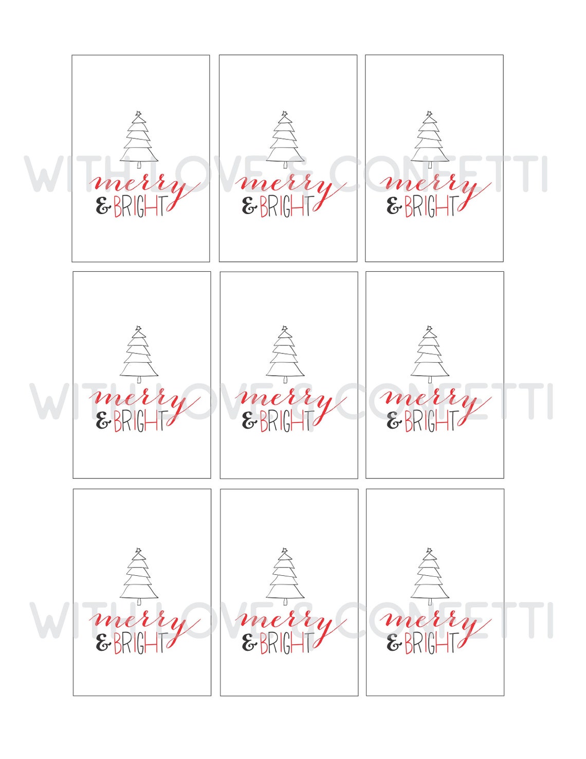 Printable Holiday Tags Instant Download Christmas - Etsy