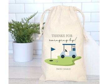 Golf Party Theme Favor Bags, Custom Golf Thank You Bags, Personalized Let's Par-Tee Favor Bags, Golf Thank You Gift Bags, Kids Golf Theme