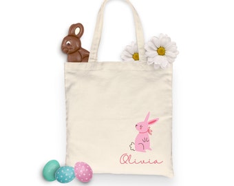 Easter Bunny Tote, Easter Bag, 15x16 Inch Cotton Tote Bag, First Easter, Easter Basket, Easter Egg Hunt Basket, Easter Kids Bag, Easter Gift