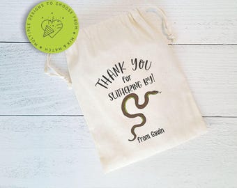 Reptile Party Favor Bags, Snake Favor Bags, Lizard Favor Bags, Custom Reptile Bags, Reptile Thank You Bags, Gecko Party Favor, Snake, Lizard