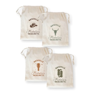 Destination Party Favor Bags, Nashville Personalized Favor, Nashville Favor, Bachelorette, Birthday, Wedding, Bridal Shower Survival Bags.