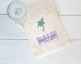 Palm Springs Before The Rings, Palm Springs Personalized Favor Bags, Palm Springs Bachelorette Trip, Survival Kit Favor Bags, Bachelorette