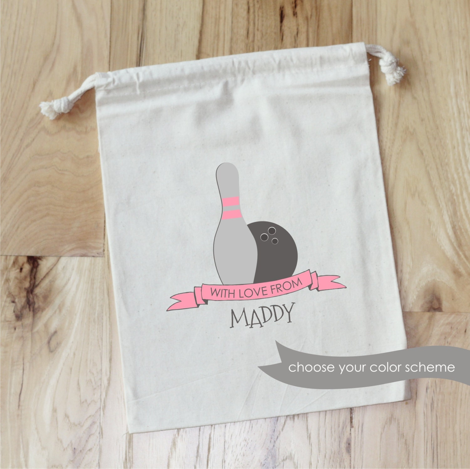 BOWLING Personalized Favor Bags Set of 10 Birthday Etsy