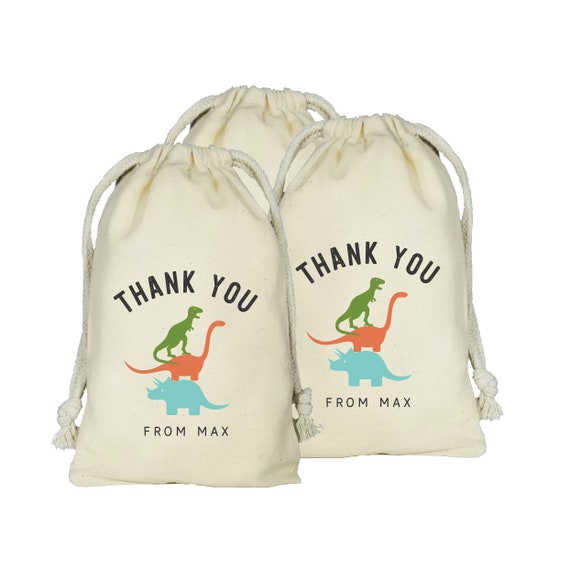 Dinosaur Favor Bags Custom Dino Bag Treat Bags Set of 10 Etsy