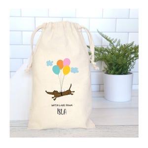 Dog Party Favor Bags, Pawty Favors, Dachshund Party Bags, Puppy Custom Thank You Favor Bags, Puppy Favor Bags, Cute Dog Pawty Bags