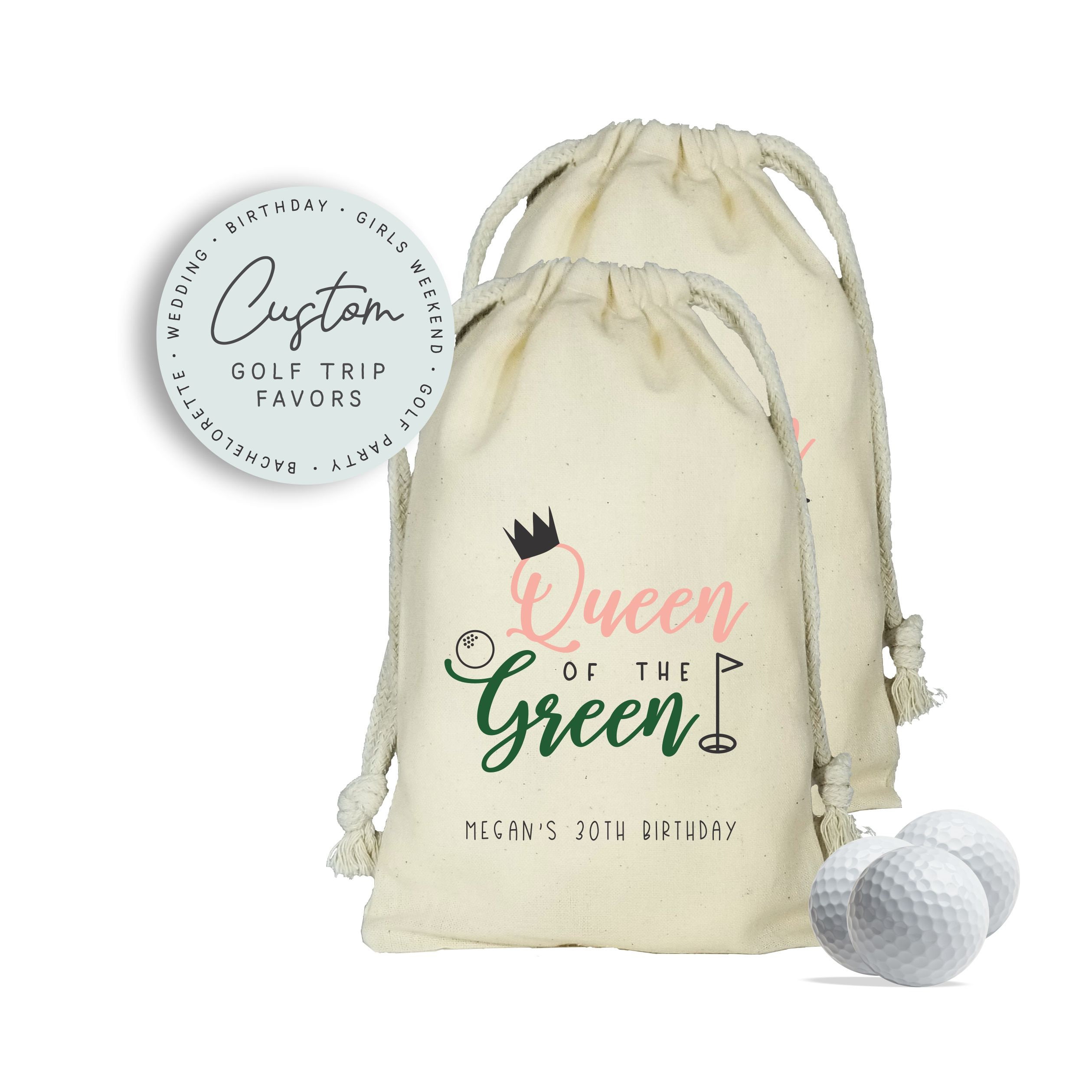 Girls Golf Trip Set Of 10 Personalized Favor Bags Ladies - Etsy