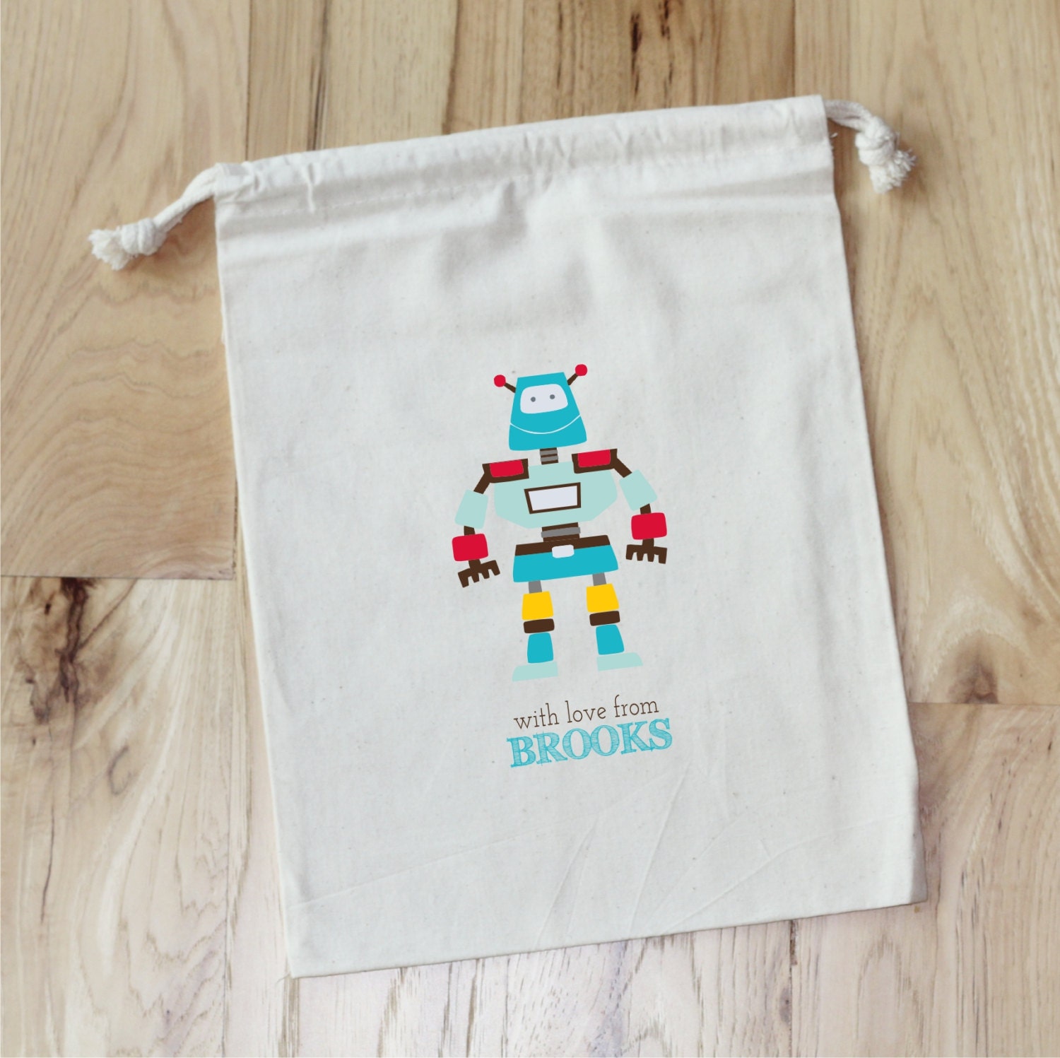 RETRO ROBOT Personalized Favor Bags Set of 10 BIRTHDAY Etsy