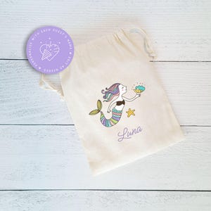 Mermaid Favor Bags, Under The Sea Theme Favor Bags, Personalized Mermaid Bags, Little Mermaid Theme Bags, Mermaid Treat Bags, Goodie Bags