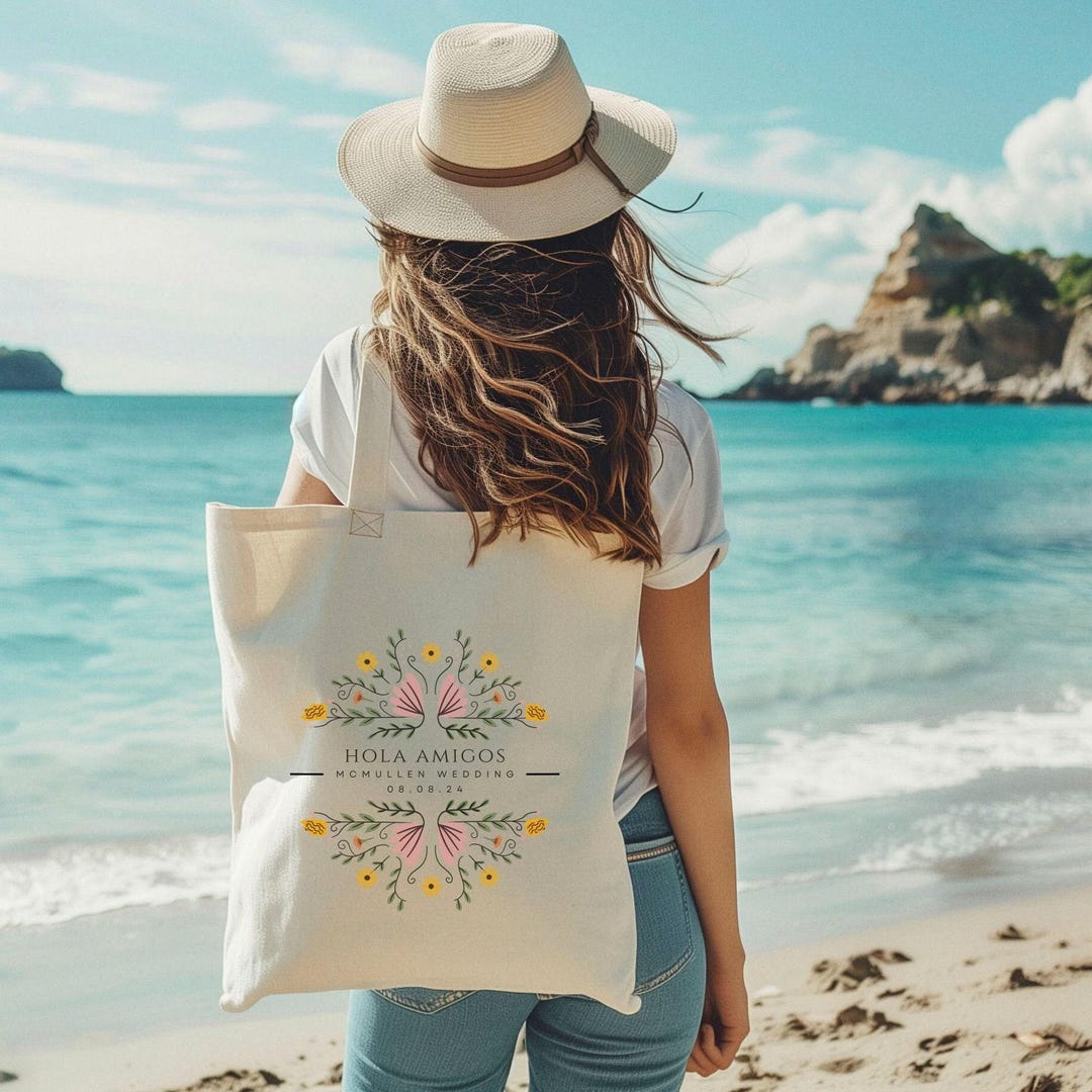 Mexico Wedding Tote Bag, Mexico Wedding Tote, Custom Tote Bag, Bridal ...