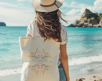 Mexico Wedding Tote Bag, Mexico Wedding Tote, Custom Tote Bag, Bridal Party Beach Bag, Mexico Wedding Beach Tote, Personalized Tote Bags