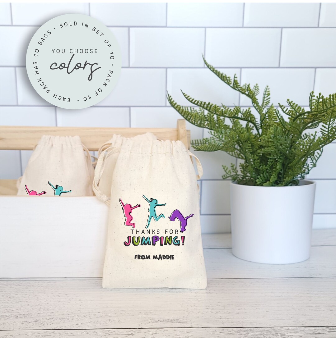 Jump Party Favor Bags, Trampoline Park Party, Jumping Party, Trampoline ...
