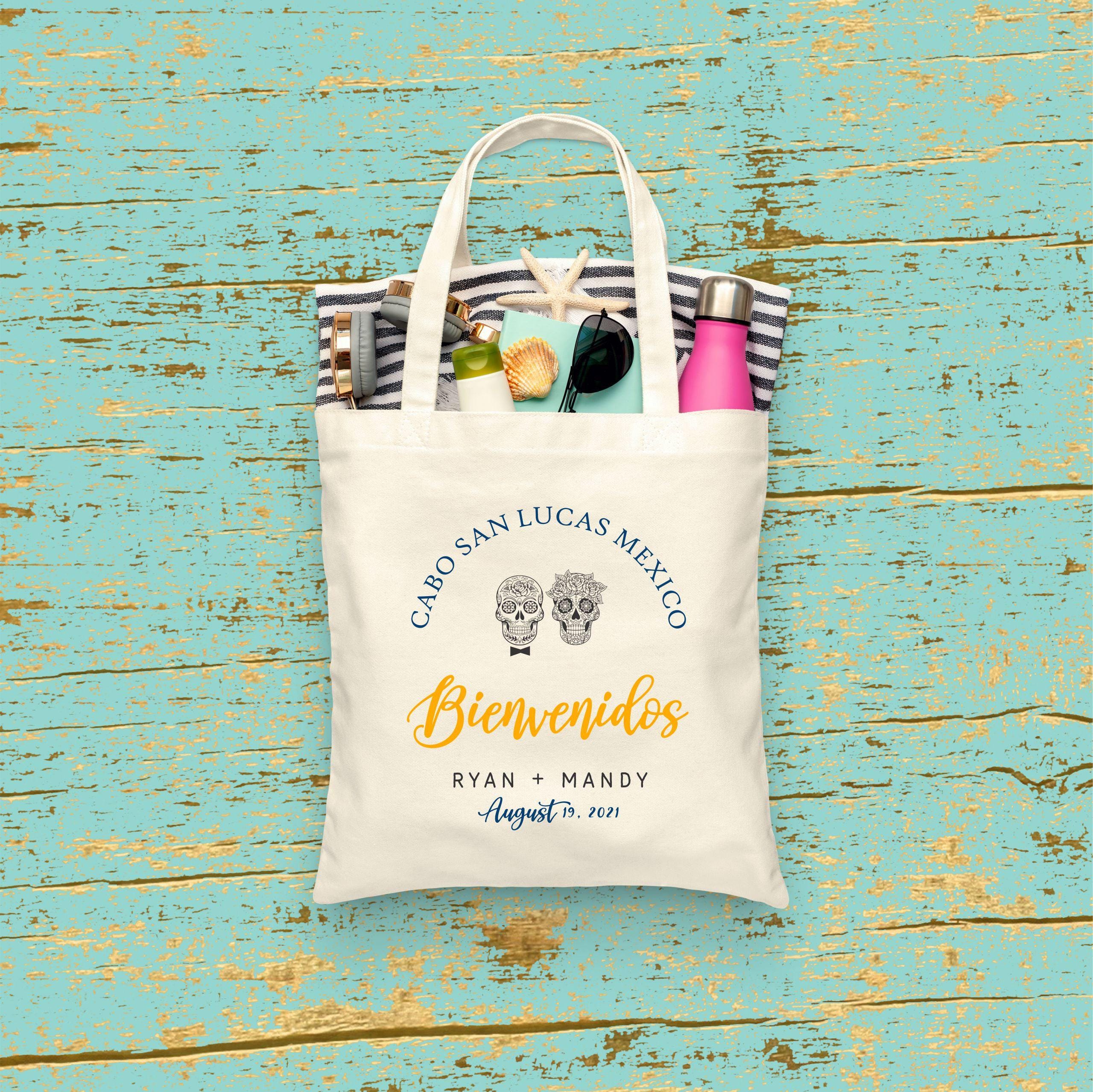 Mexico Wedding Tote Bag, Mexico Wedding Tote, Custom Wedding Favors ...